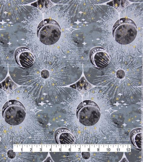 keepsake calico fabric stars silver metallic grey|Keepsake Calico Fabric By The Yard .